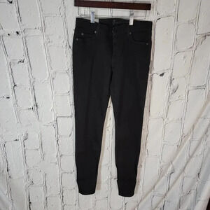 7 For All Mankind The Skinny Jegging Second Skin Legging Black Mid Rise 29 Denim